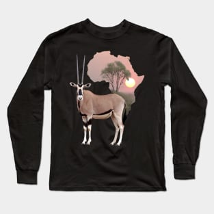 Oryx - Africa - Antelope - Gazelle - Wildlife Long Sleeve T-Shirt